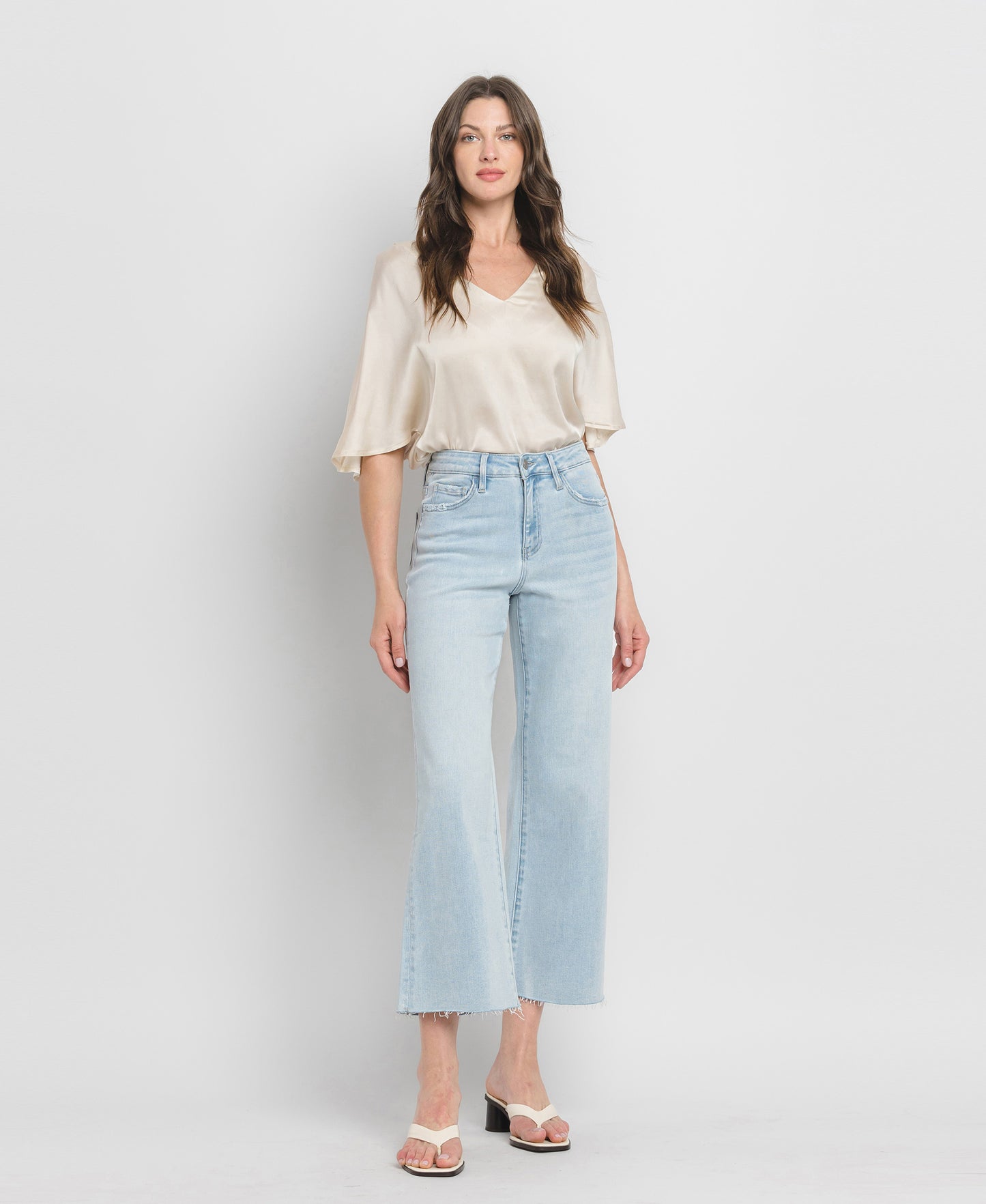 Front product images of Advantages - High Rise Wide Leg Jeans