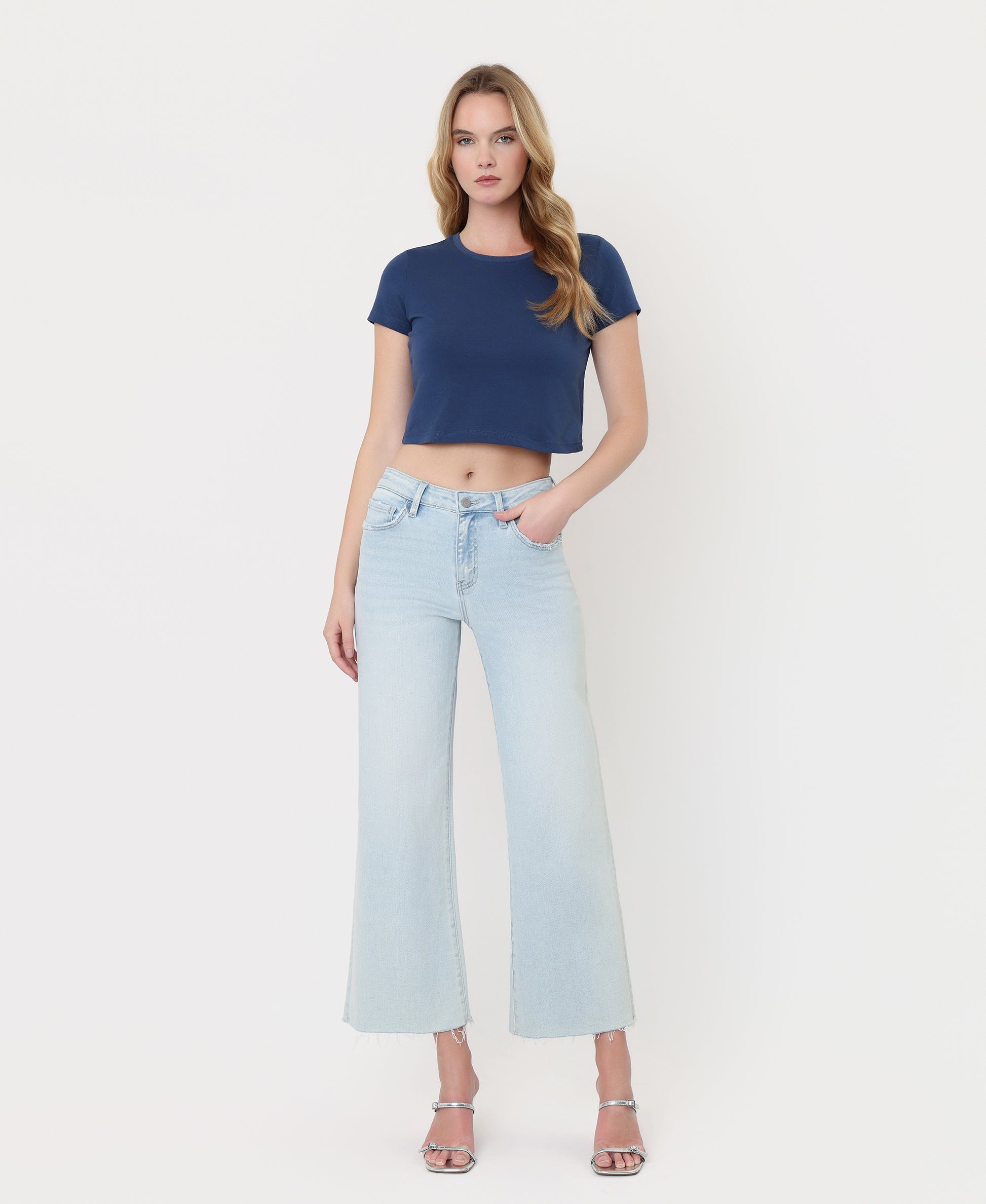 Front product images of Advantages - High Rise Wide Leg Jeans