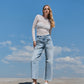 editorial image of Heroine - Super High Rise Crop Barrel Jeans