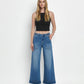 Front product images of Enviably - High Rise Cuffed Baggy Wide Leg Jeans