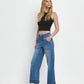Left 45 degrees product image of Enviably - High Rise Cuffed Baggy Wide Leg Jeans