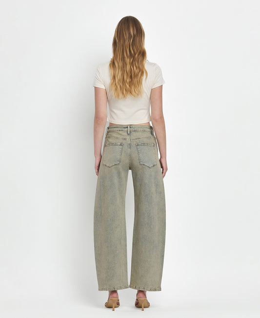 Back product images of Free Spirit - Super High Rise Barrel Jeans