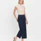 Genial - High Rise Clean Cut Raw Hem Wide Leg Jeans