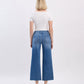 Back product images of Right - High Rise Raw Hem Crop Slim Wide Leg Jeans