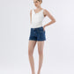 Left 45 degrees product image of Sugar - High Rise Trouser Hem Utility Denim Shorts