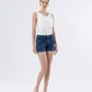 Right 45 degrees product image of Sugar - High Rise Trouser Hem Utility Denim Shorts