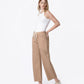 Left 45 degrees product image of Warm Taupe - High Rise Elastic WB Drawstring Wide Barrel Jeans