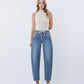 Front product images of Upstanding - High Rise Elastic Waistband Wide Barrel Jeans