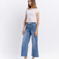 Left 45 degrees product image of Reassure - High Rise Drawstring Wide Leg Jeans