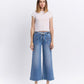 Front product images of Reassure - High Rise Drawstring Wide Leg Jeans
