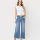 Front product images of Reassure - High Rise Drawstring Wide Leg Jeans