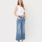 Right 45 degrees product image of Reassure - High Rise Drawstring Wide Leg Jeans