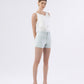 Right 45 degrees product image of Attractively - High Rise Patch Pocket Denim Shorts