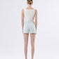 Back product images of Attractively - High Rise Patch Pocket Denim Shorts