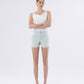 Front product images of Attractively - High Rise Patch Pocket Denim Shorts