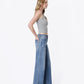 Right side product images of Matchless - High Rise Raw Hem Ankle Wide Leg Jeans