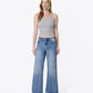 Front product images of Matchless - High Rise Raw Hem Ankle Wide Leg Jeans
