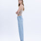 Left 45 degrees product image of Plur - Super High Rise Cuffed Ankle Barrel Jeans