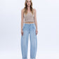 Front product images of Plur - Super High Rise Cuffed Ankle Barrel Jeans