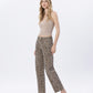 Left 45 degrees product image of Leopard - High Rise Leopard Print Barrel Jeans