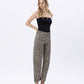 Right 45 degrees product image of Leopard - High Rise Leopard Print Barrel Jeans