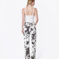 Back product images of Cow Print - High Rise Full Length Wide Leg Jeans