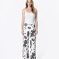 Front product images of Cow Print - High Rise Full Length Wide Leg Jeans