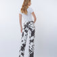 Back product images of Cow Print - High Rise Full Length Wide Leg Jeans