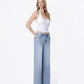Right 45 degrees product image of Intrigue - High Rise Hotfix Embellished Wide Leg Jeans