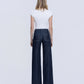 Back product images of Well Made - High Rise Self Tie W Seam Detail Wide Leg Jeans