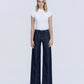 Front product images of Well Made - High Rise Self Tie W Seam Detail Wide Leg Jeans