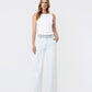 Front product images of Castle Rock - High Rise Contrast WB Striped Wide Leg Jeans