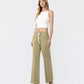 Left 45 degrees product image of Herb - High Rise Elastic Drawstring WB Baggy Wide Leg Jeans
