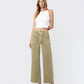 Front product images of Herb - High Rise Elastic Drawstring WB Baggy Wide Leg Jeans