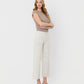 Right 45 degrees product image of Stripes - High Rise Raw Hem Crop Wide Leg Jeans