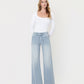 Front product images of Stripe - High Rise Waist Tie Full Length Wide Leg Jeans