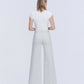 Back product images of Stripe - High Rise Waist Tie Extreme Wide Leg Jeans
