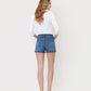 Back product images of Medium Wash - High Rise Super Soft Cuffed Denim Shorts