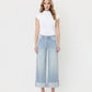 Front product images of Stripe - High Rise Cuffed Crop Wide Leg Jeans
