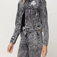Left 45 degrees product image of Time Travel - Distressed Patched Classic Fit Jacket