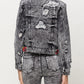 Back product images of Time Travel - Distressed Patched Classic Fit Jacket