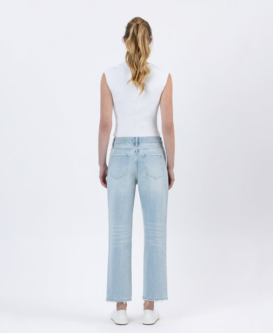 Back product images of Youth - Super High Rise Distressed Crop Straight Jeans