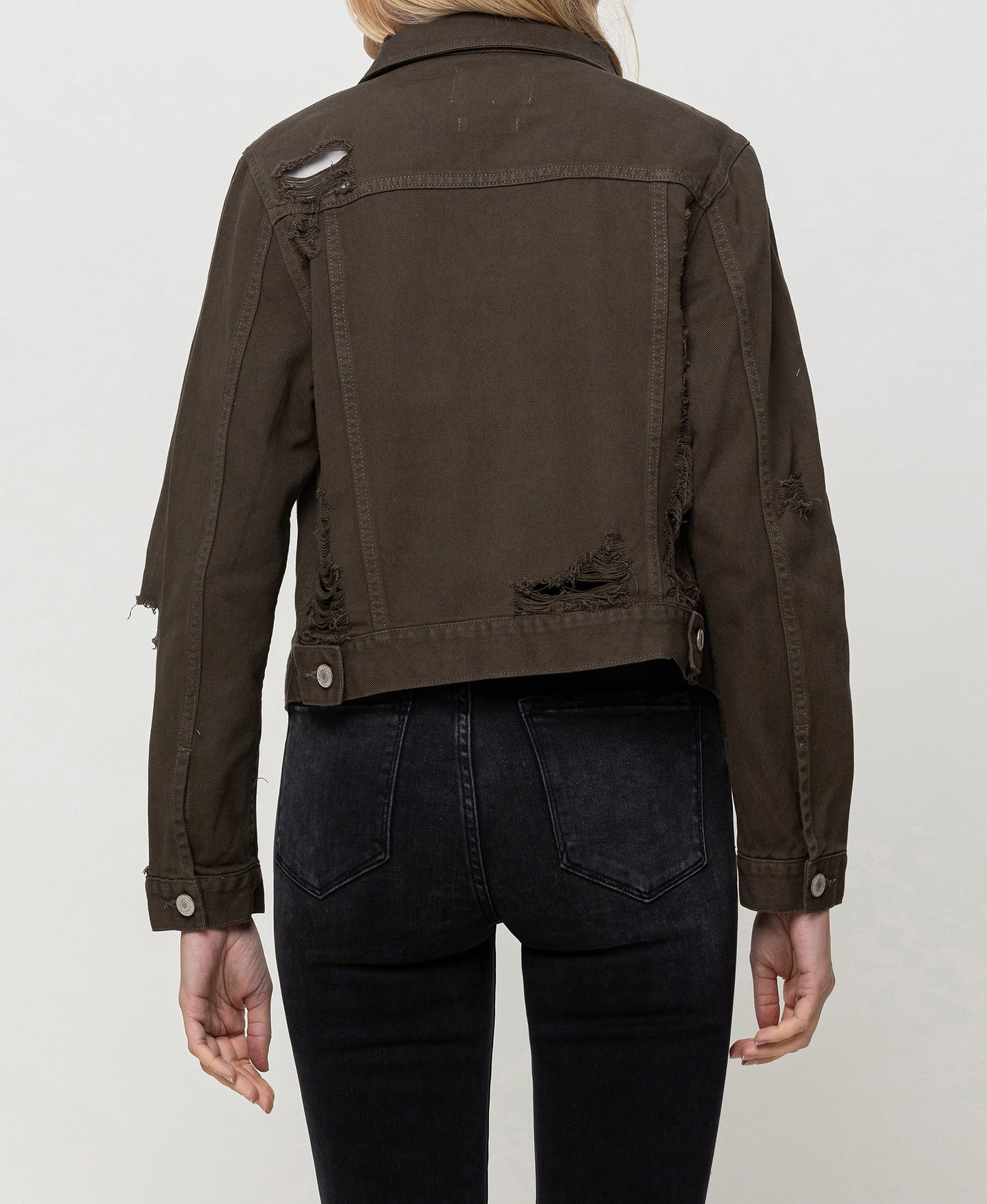 Back product images of Amazonia - Distressed Olive Classic Fit Jacket