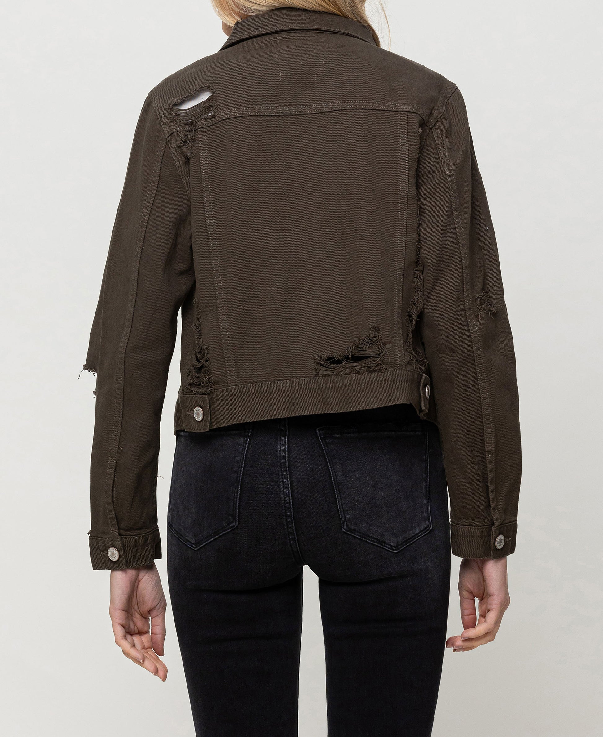 Back product images of Amazonia - Distressed Olive Classic Fit Jacket