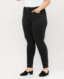 Left 45 degrees product image of Love Bug - Plus High Rise Button Up Skinny Jeans