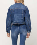 Back product images of Tough Love - Balloon Sleeve Denim Jeans Jacket