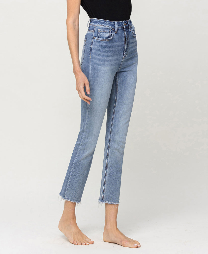 Right 45 degrees product image of Swish - Super High Rise Slim Cropped Straight Jeans
