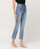Right 45 degrees product image of Swish - Super High Rise Slim Cropped Straight Jeans