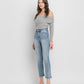 Left 45 degrees product image of Swish - Super High Rise Slim Cropped Straight Jeans