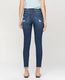 Back product images of Excuses - Mid Rise Distressed Slim Straight Jeans